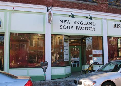 New england soup factory - 2. New England Soup Factory. “I always love the soups here. They let you taste test them before you have to order which is very nice. If I didn't get to taste test I would have never tried…” more. 3. Modern Rotisserie. “Solid spot similar to Boston Chicken. Attached to The New England Soup Factory.